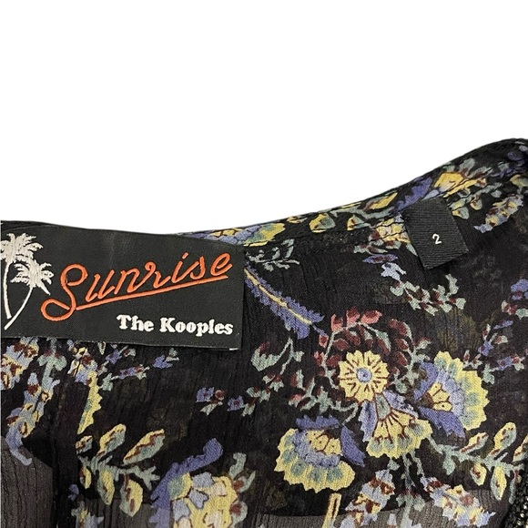 The Kooples Women's 100% Silk Tiered Ruffle Mini Dress Black Size 2 - Picture 8 of 12